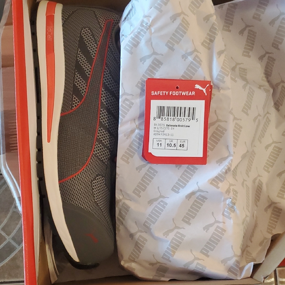 Puma Charcoal and Crimson Athletic Shoes